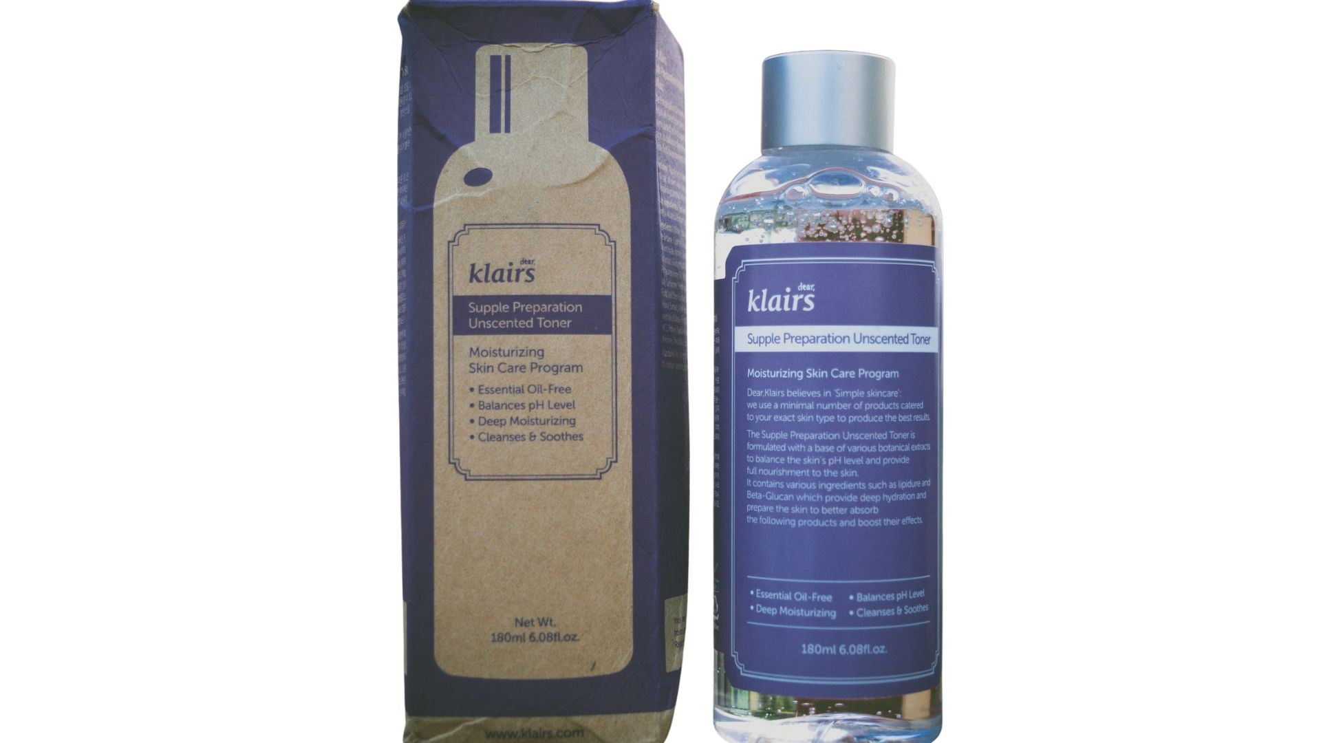 A bottle of lavender body wash placed beside a decorative box, showcasing a calming and aromatic skincare product.