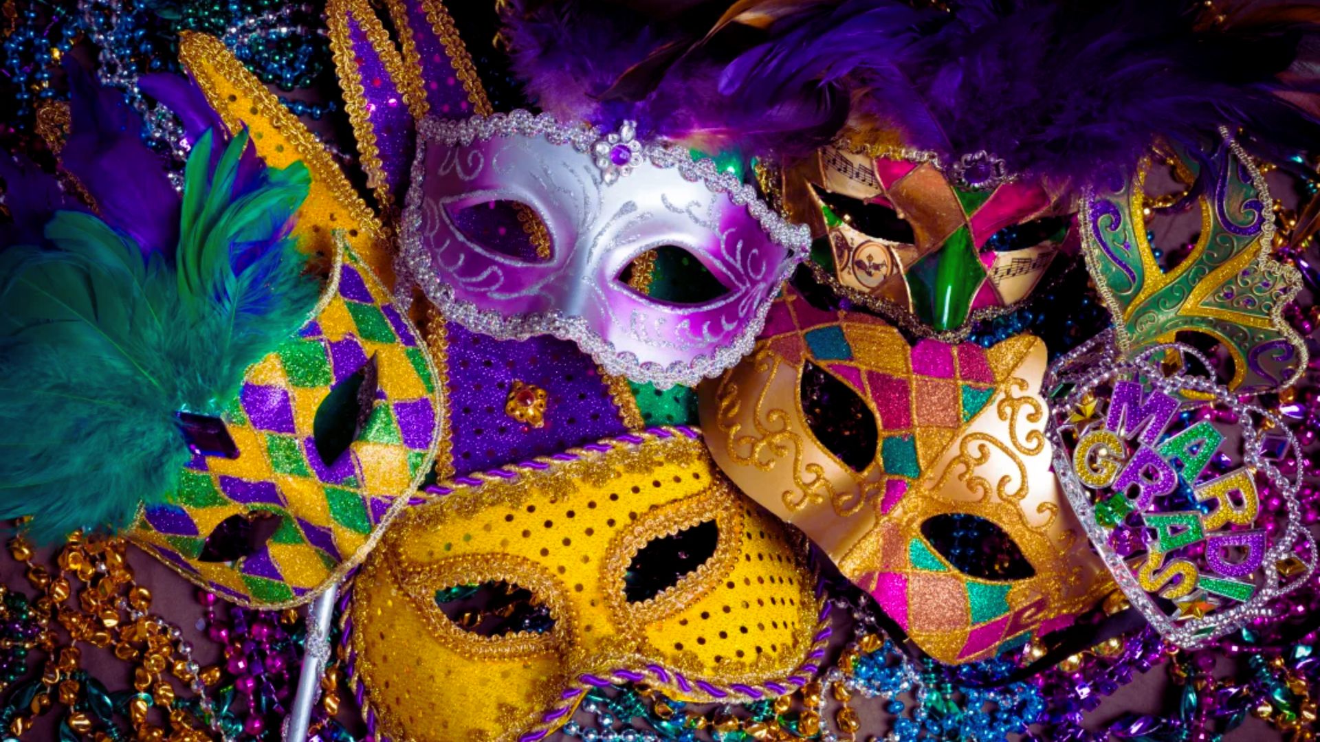 Graceful Mardi Gras Mask Makeup