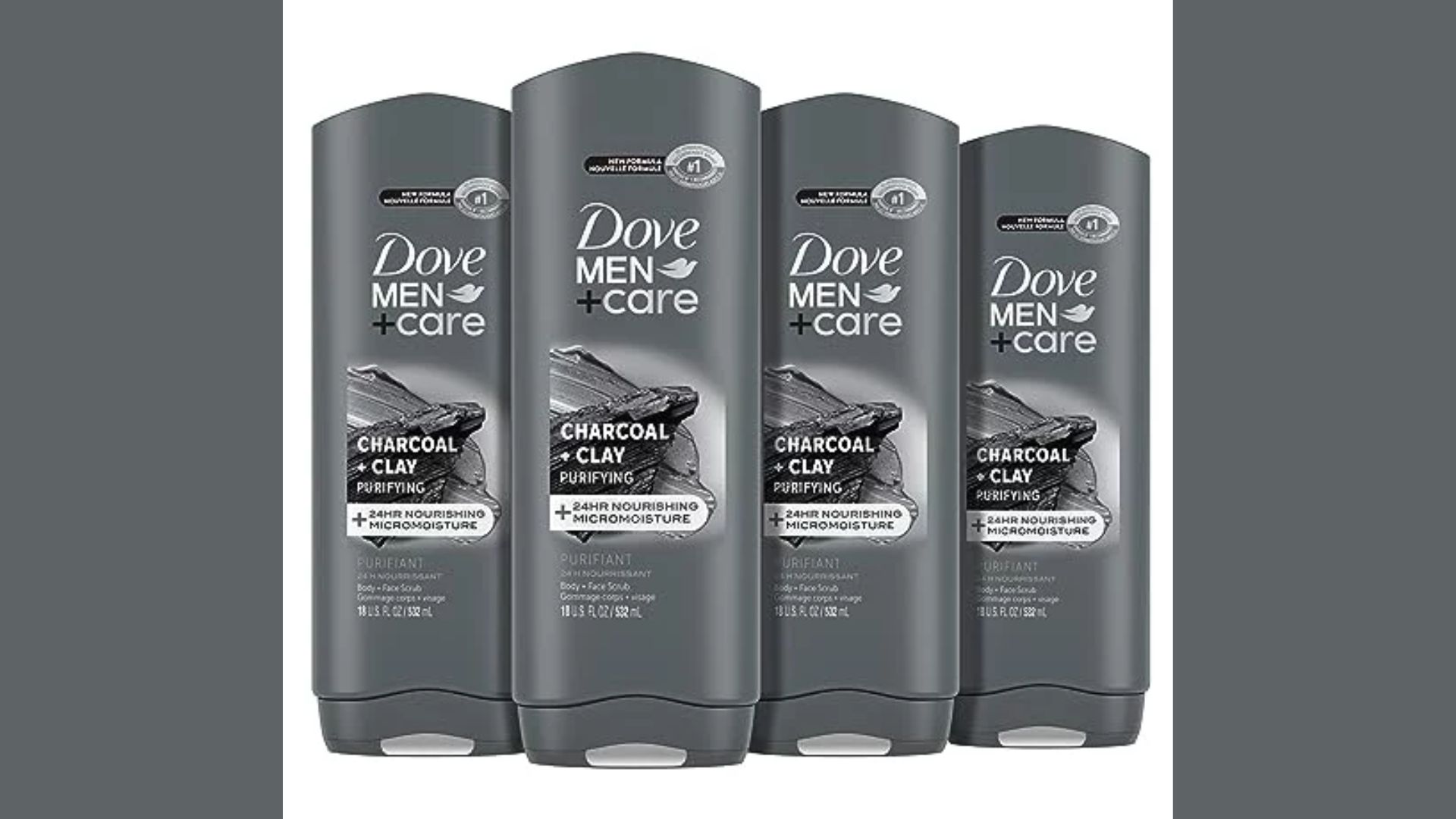A visual representation of Dove Men+Care branding, highlighting their focus on men's personal care and grooming solutions.