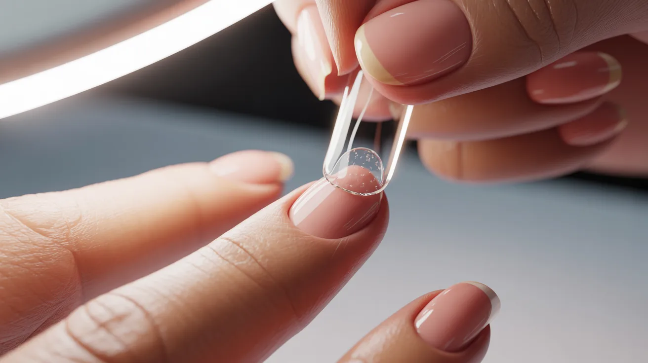 A woman applies nail polish to her nails, focusing intently on achieving a precise and even coat.