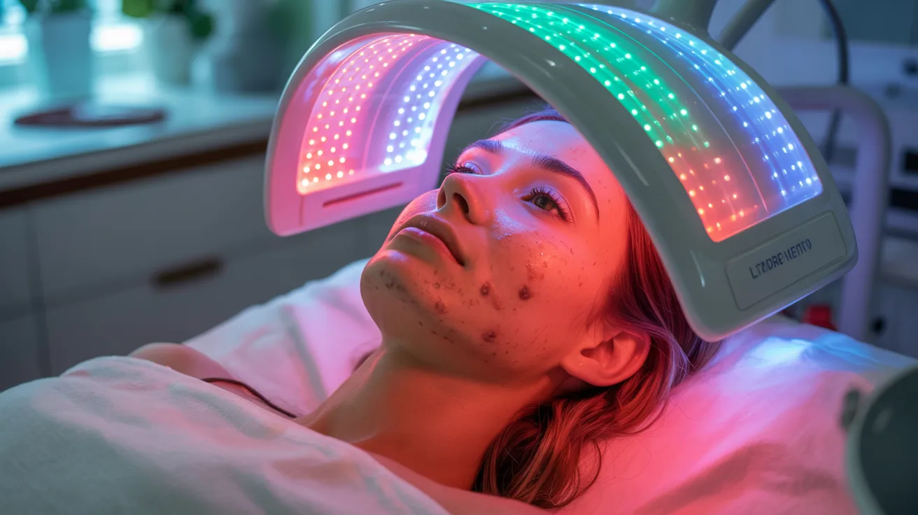 A woman lies in a hospital bed, her head illuminated by a soft light, conveying a sense of care and recovery.