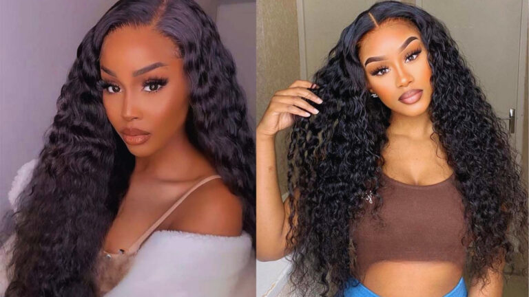 Two women with long, curly black hair are pictured. One wears a white top and exudes a glamorous vibe, while the other wears a brown tank top, looking confident.