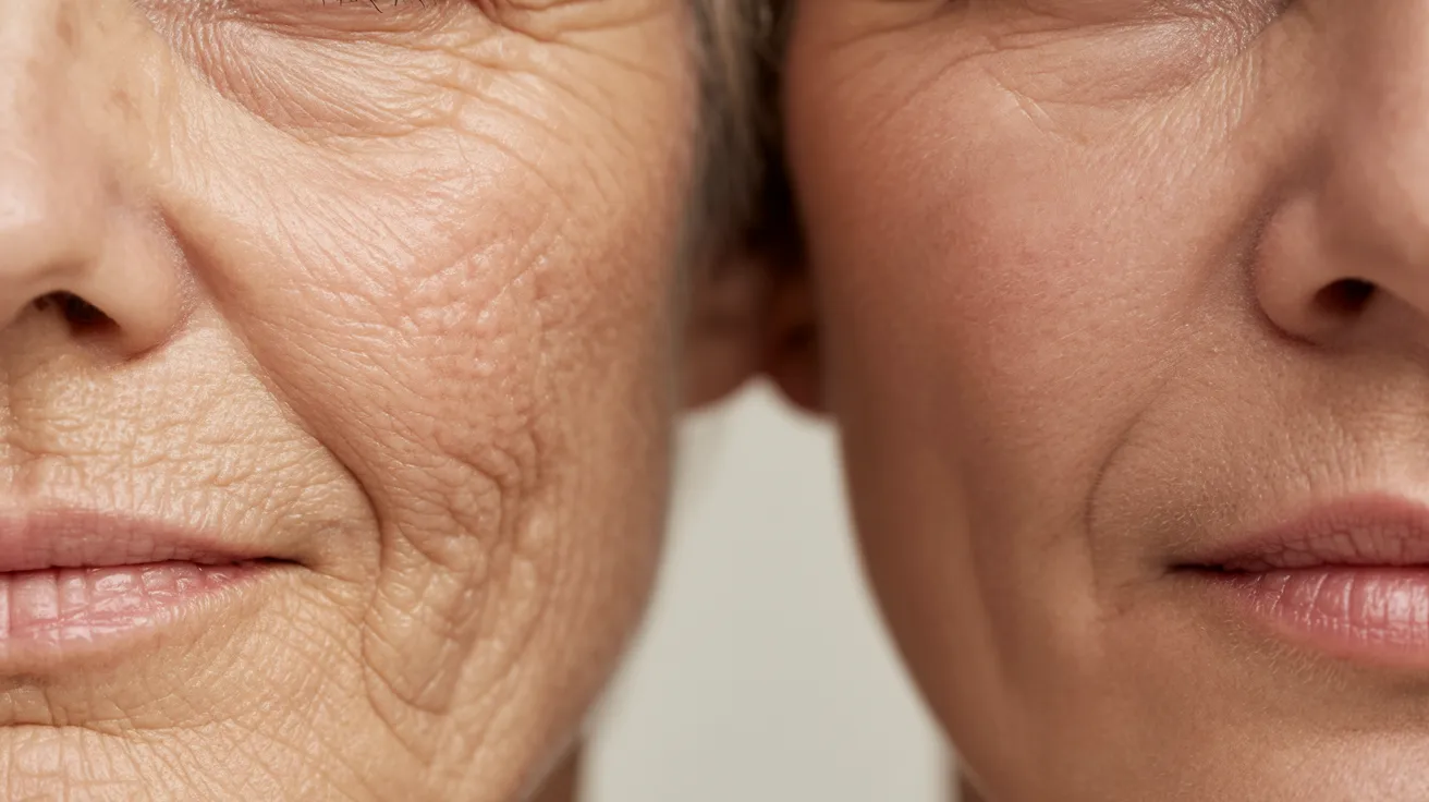 Fine lines appearing softer and smoother after regular use of rose oil.