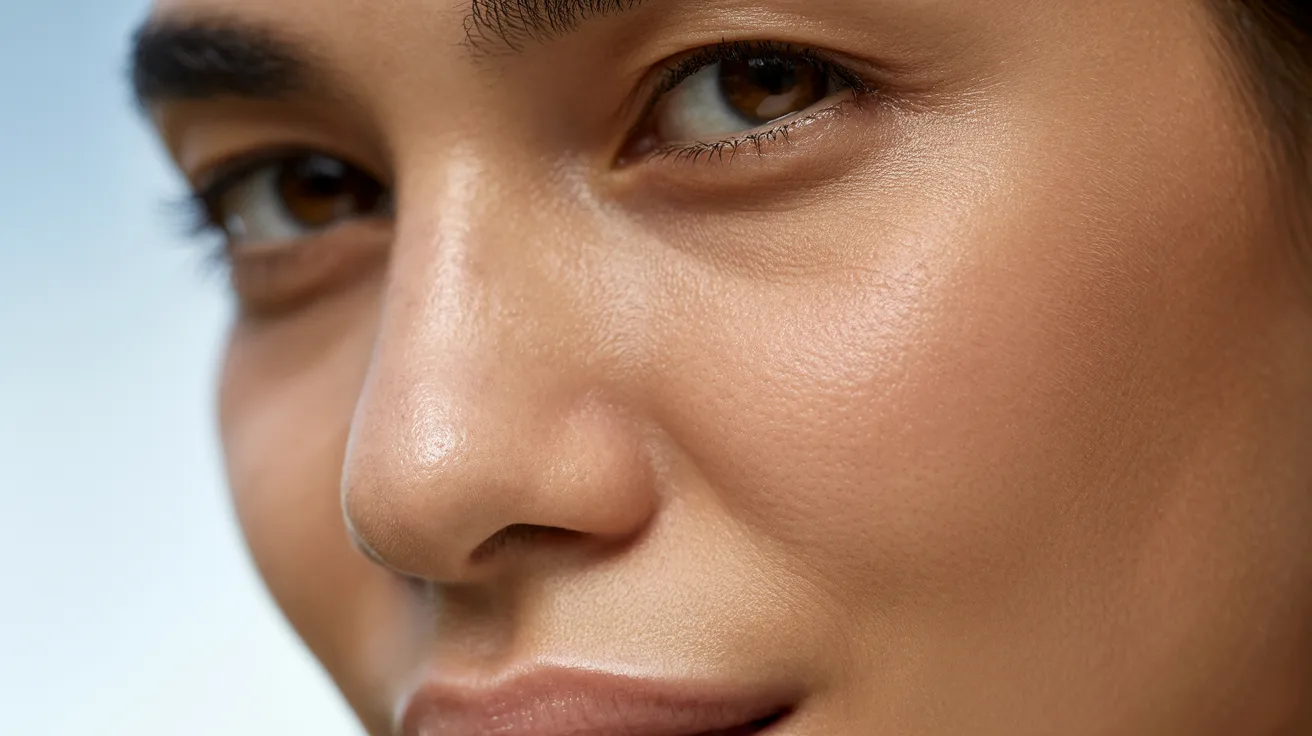 Healthy glowing skin with natural radiance after consistent use of rose oil.