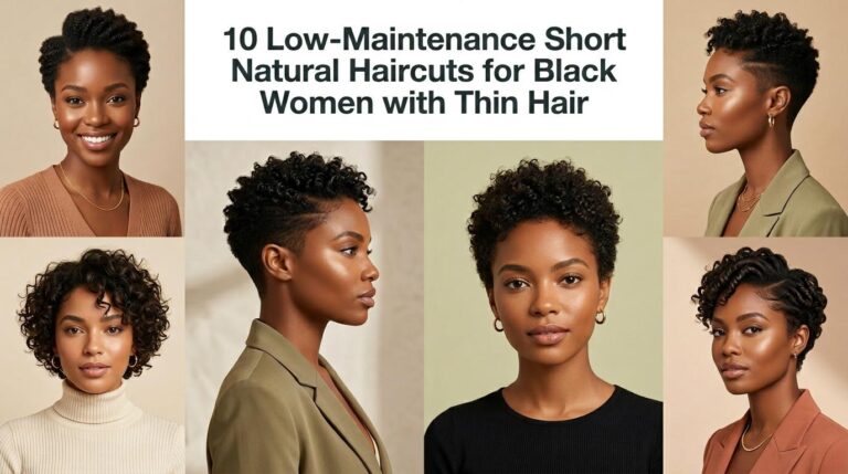 10 Low-Maintenance Short Natural Haircuts for Black Women with Thin Hair
