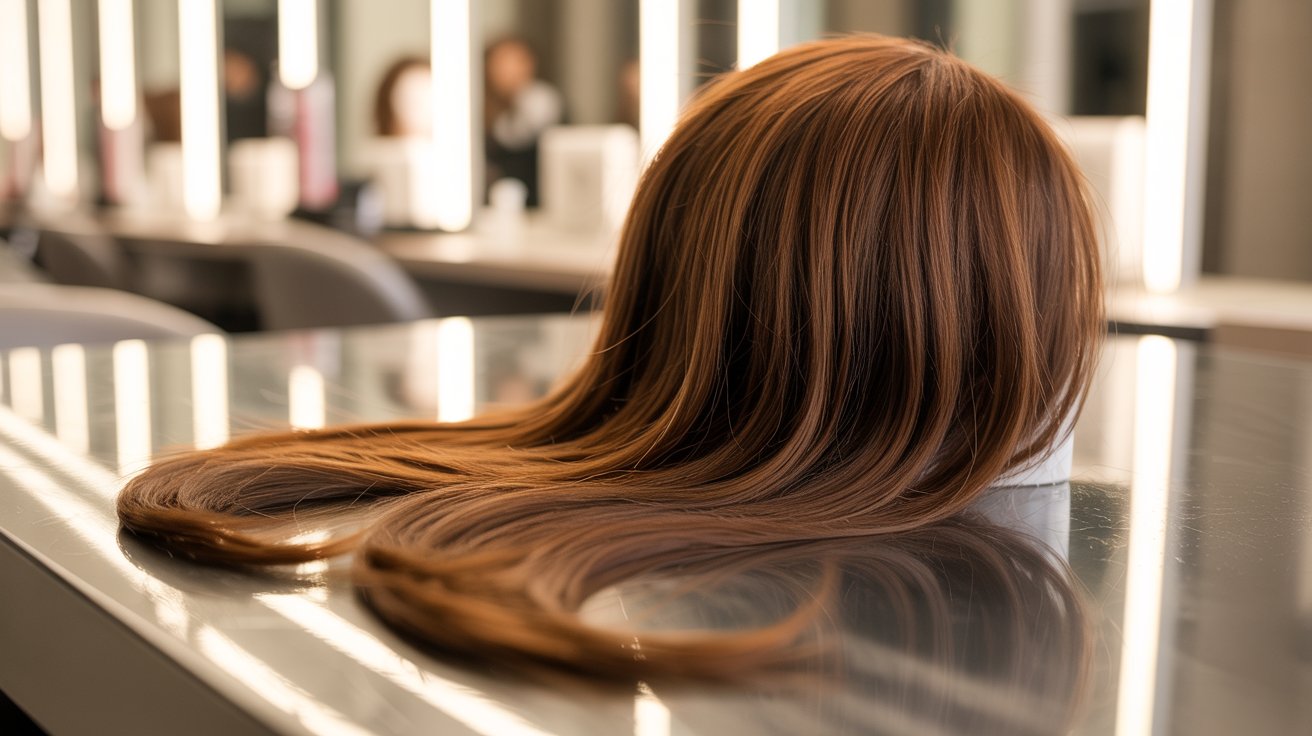 Premium Remy hair extensions showcasing silky texture, natural shine, smooth movement, and healthy tangle-free strands.