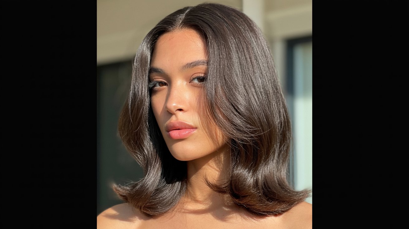 Low-maintenance closure wig showing neat styled hair with smooth parting and quick everyday upkeep.