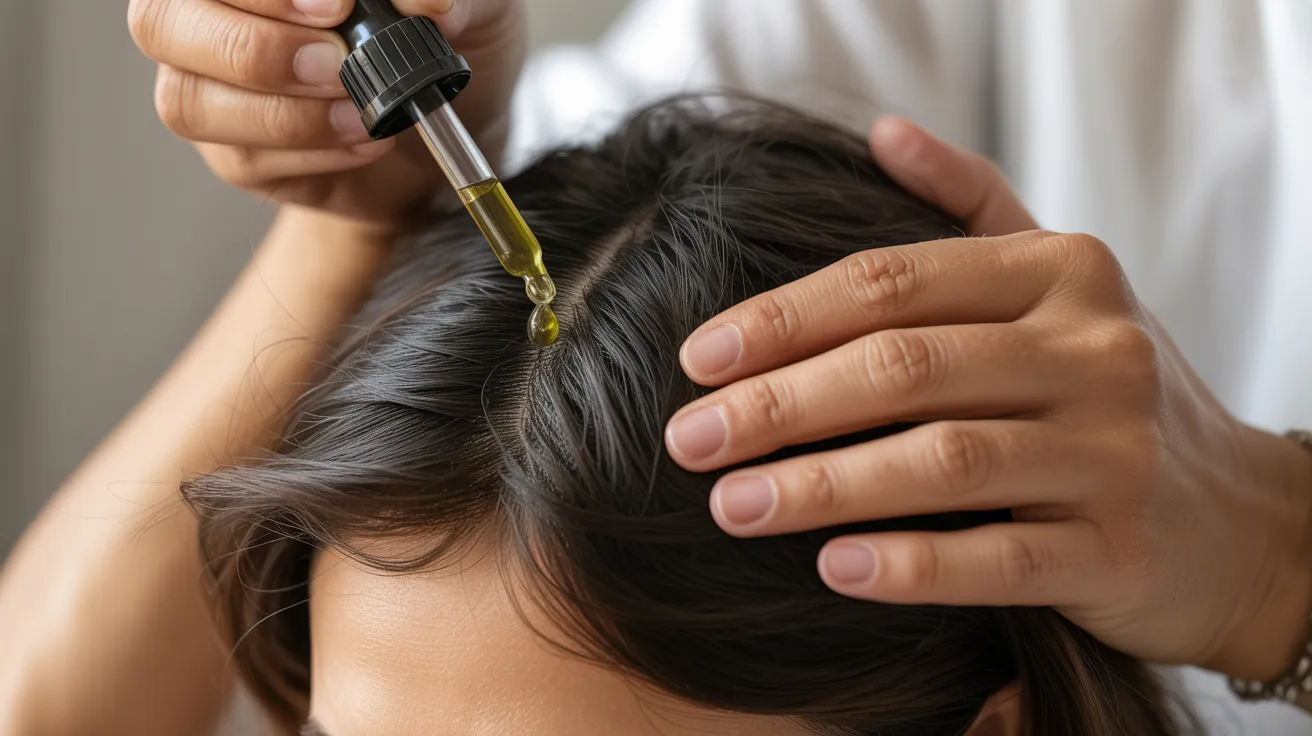 Castor oil scalp application to support hair thickness and nourishment