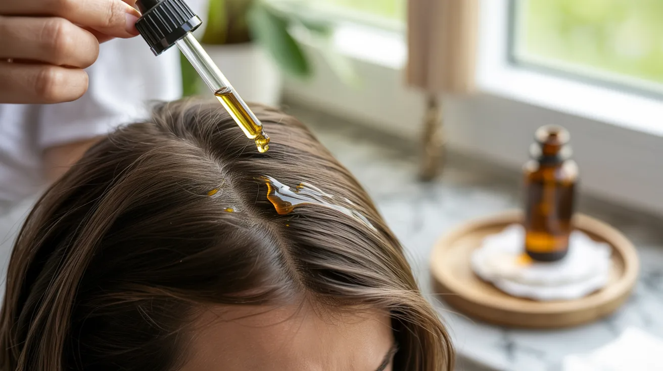 Black seed oil applied to the scalp to reduce inflammation and support hair growth.