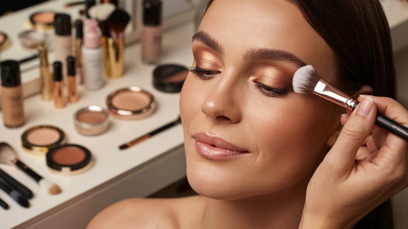 Comparison of airbrush and traditional makeup results on oily dry and textured skin types