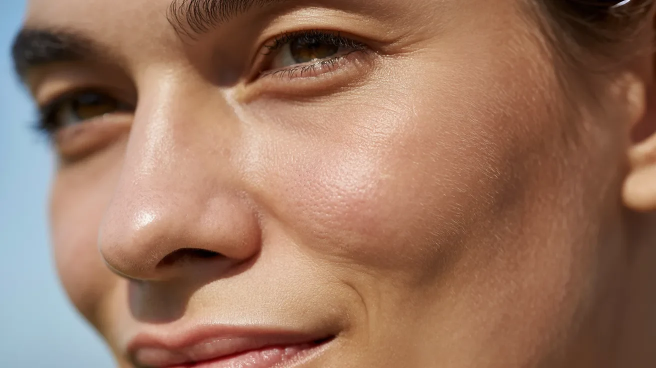 early stage vitamin C results showing subtle glow and fresher skin with slightly improved brightness and less tired appearance.