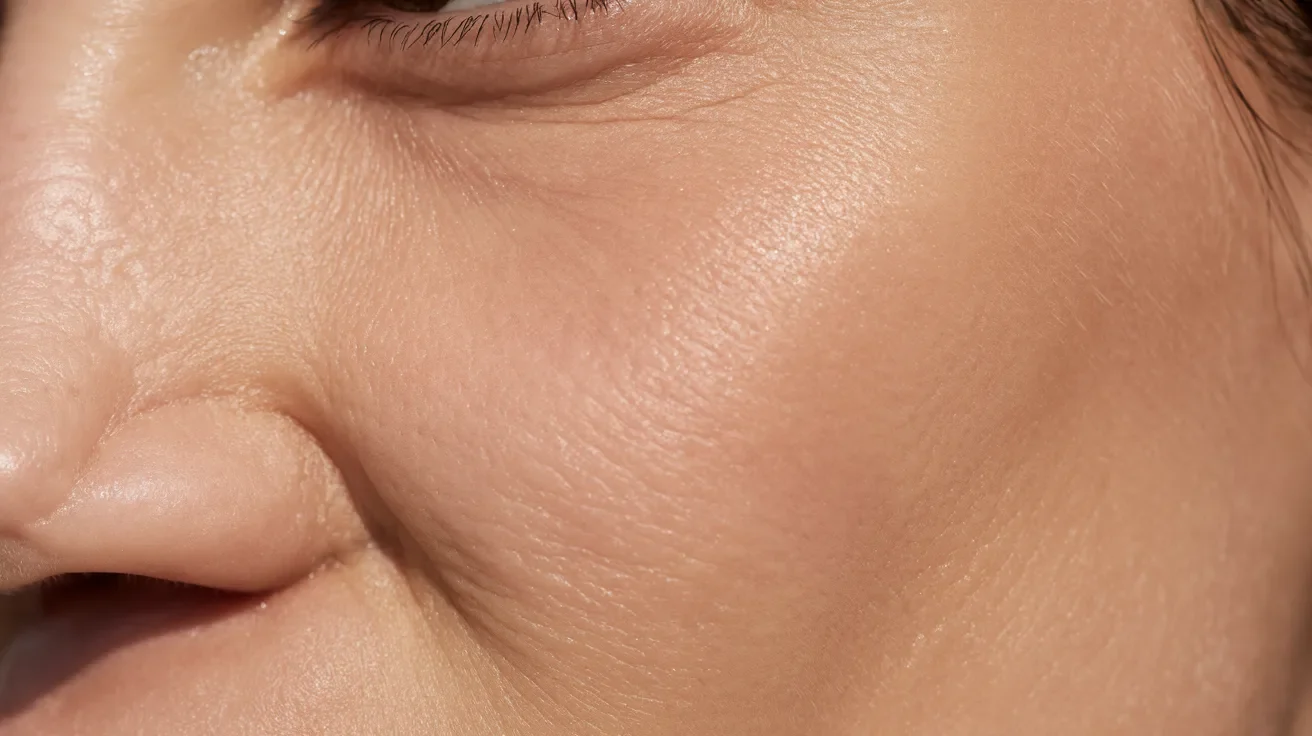 skin showing smoother texture and more even tone after weeks of vitamin C serum use with reduced dullness and improved appearance.