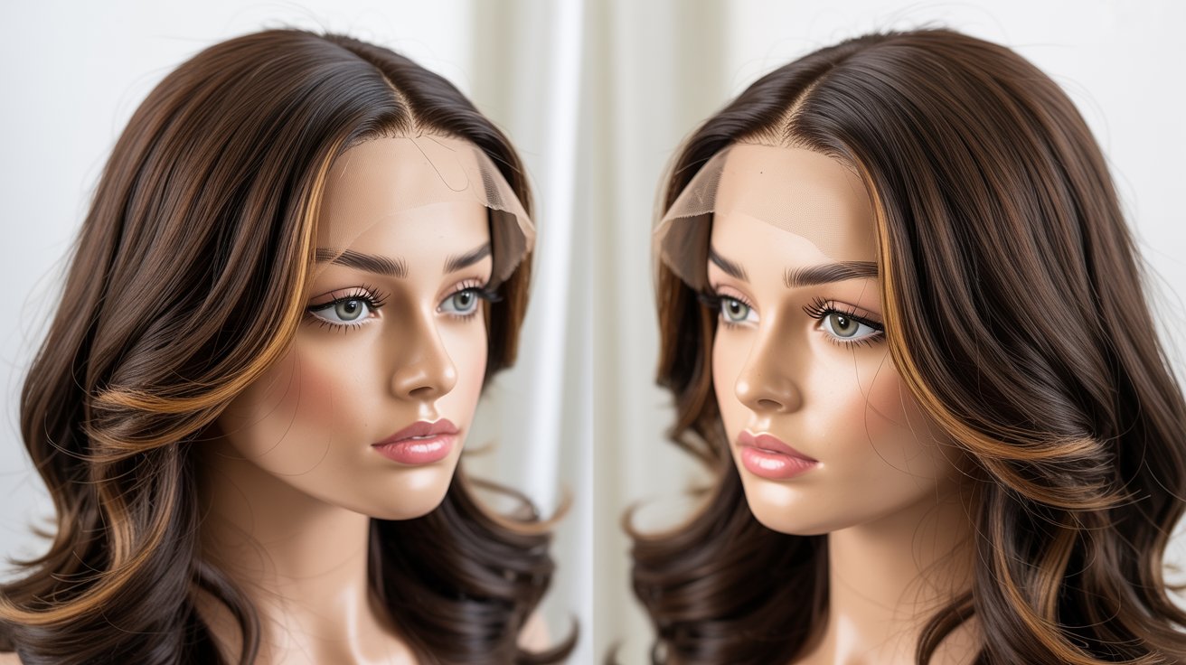Closure wig compared to other wig types showing affordable styling options with natural hairline finish