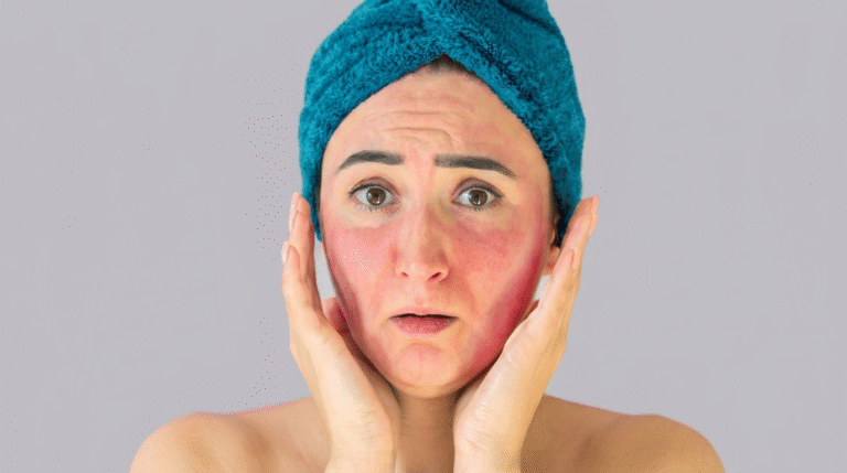 image showing lupus rash and rosacea.