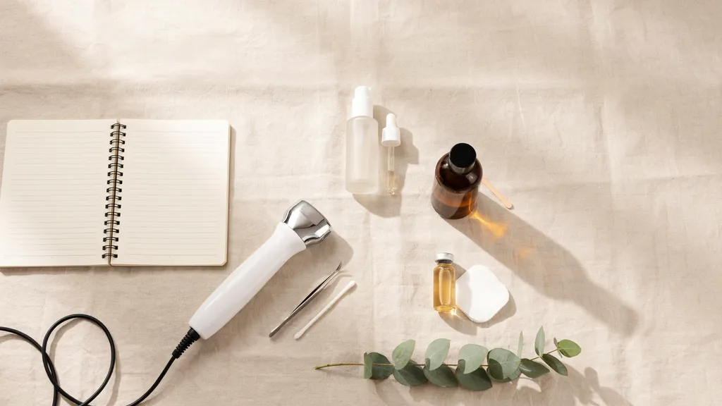 Close-up visual showing timeline of treatments and skincare products used to lighten dark elbows over time.