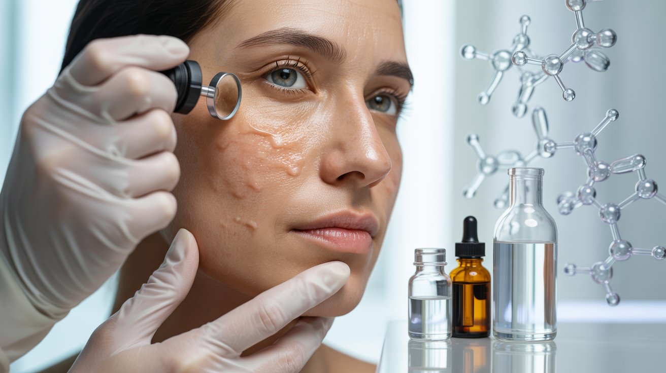 Peptides supporting acne treatment through skin repair inflammation control and clearer skin