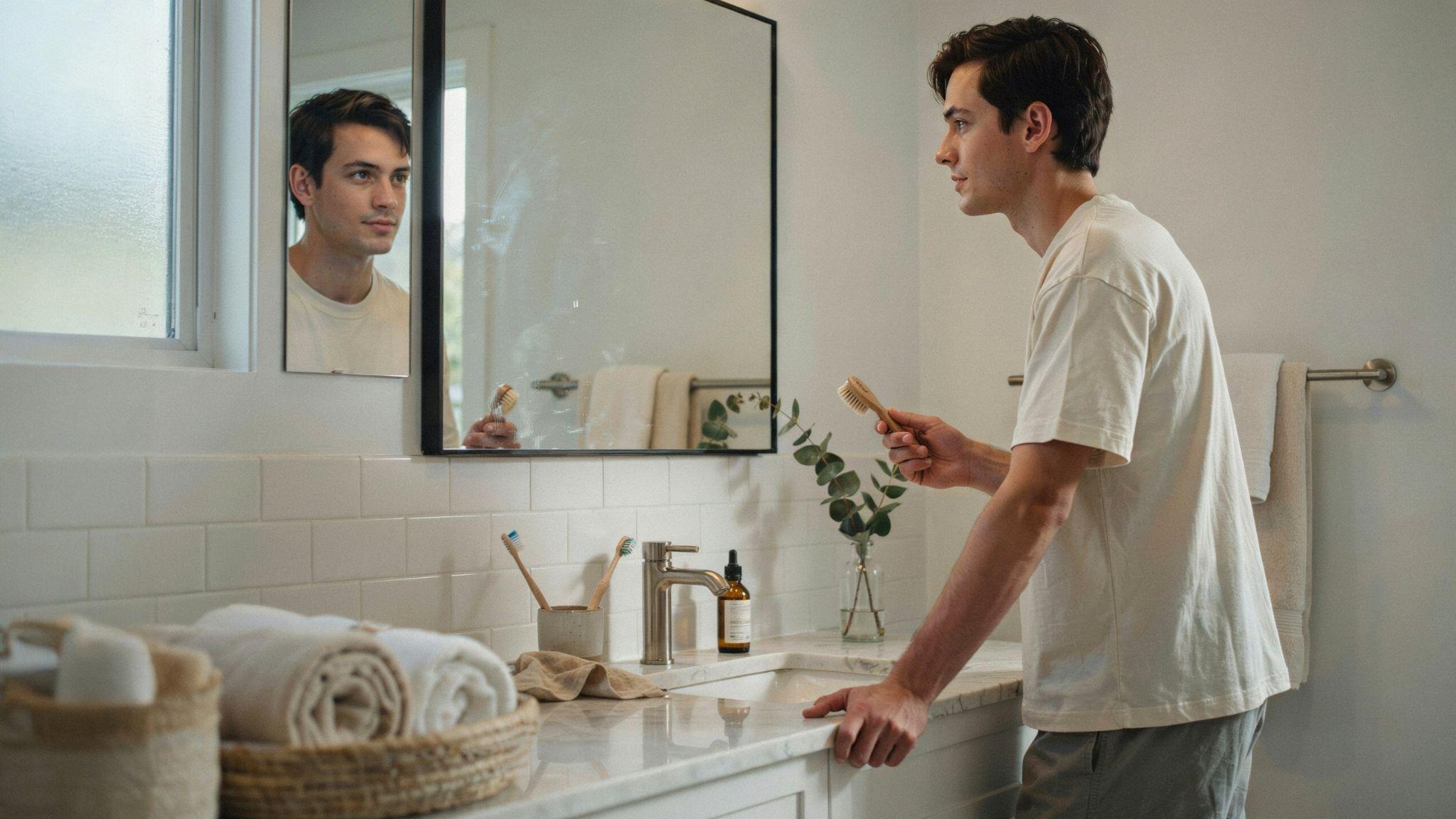 Person preparing for waxing by allowing natural hair growth before appointment.