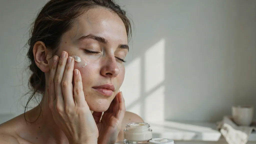 Dry and sensitive skin benefiting from moisturizing skincare.