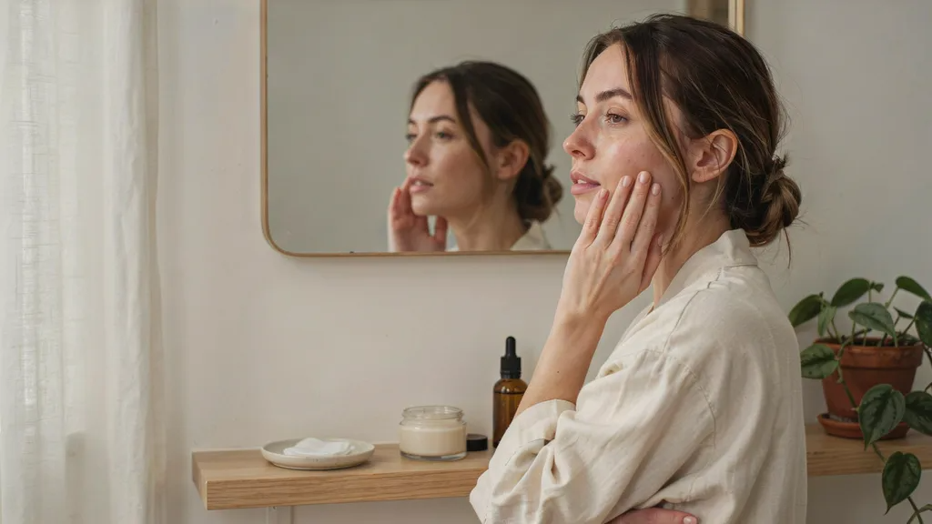 Visible skin improvements following a non-invasive face lift treatment.