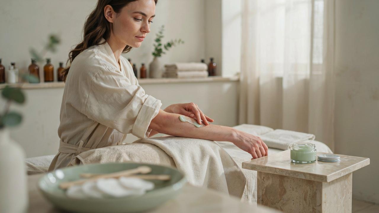 Skin care immediately after waxing.