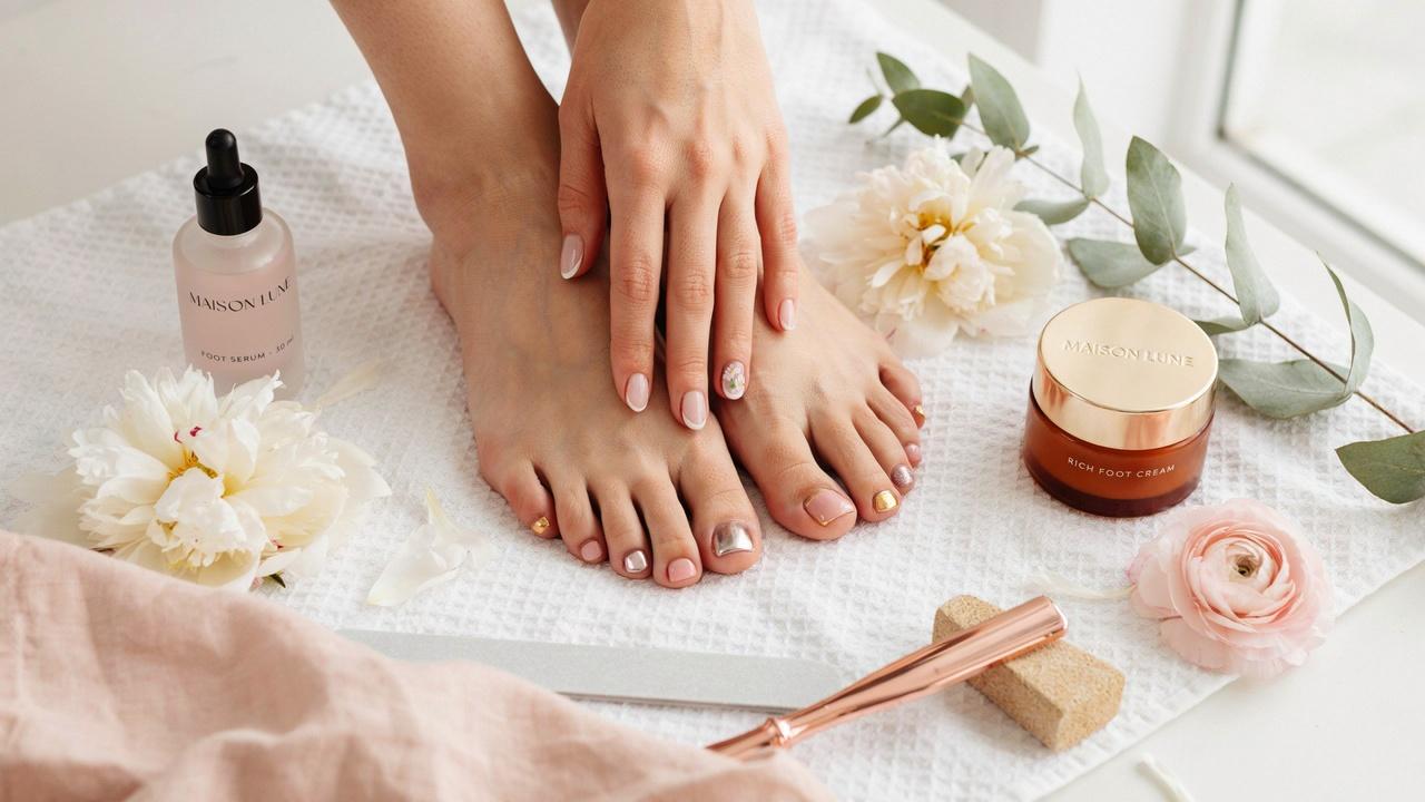 realistic trendy toe nail designs showcasing stylish modern pedicure ideas in refined style