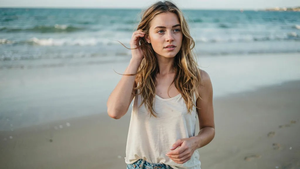 Beach wave perm with soft tousled waves.