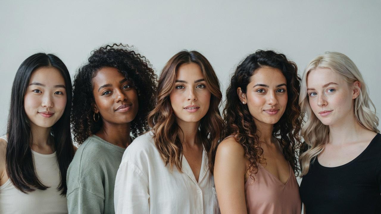 Healthy straight, wavy, curly, coily, and color-treated hair after proper washing.