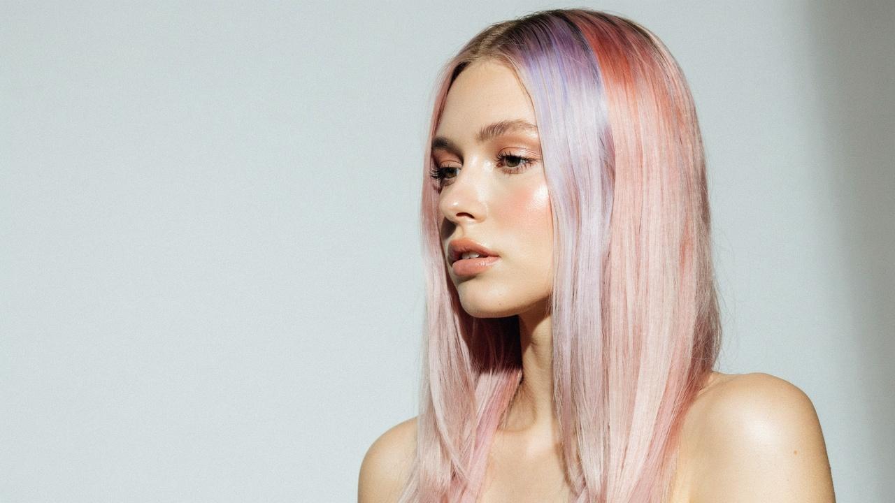 Pastel hair colors created using a double process color technique.