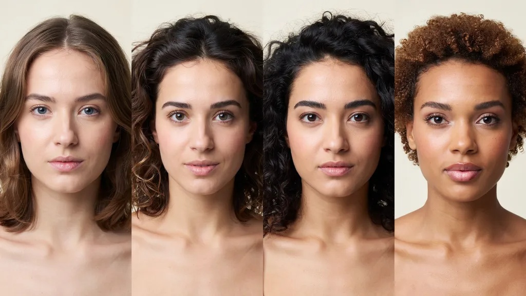 Different hair types showing how long perms typically last.
