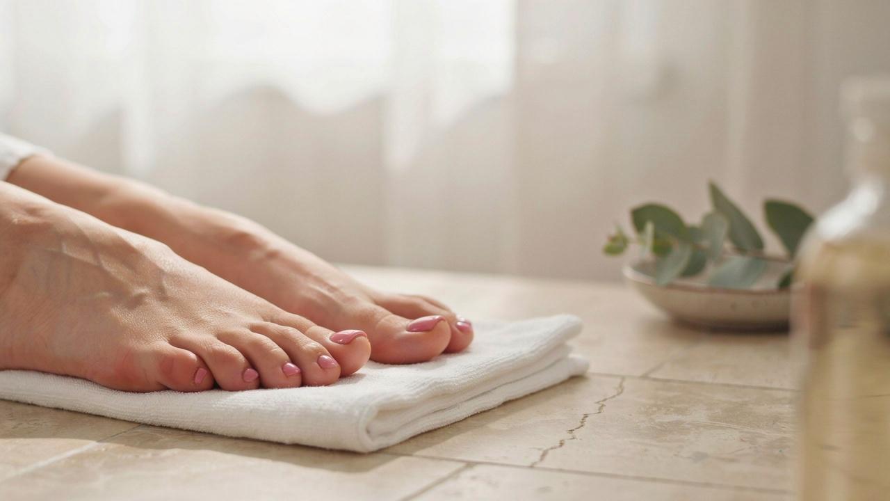 realistic baby pink toe nails with glossy finish in refined style