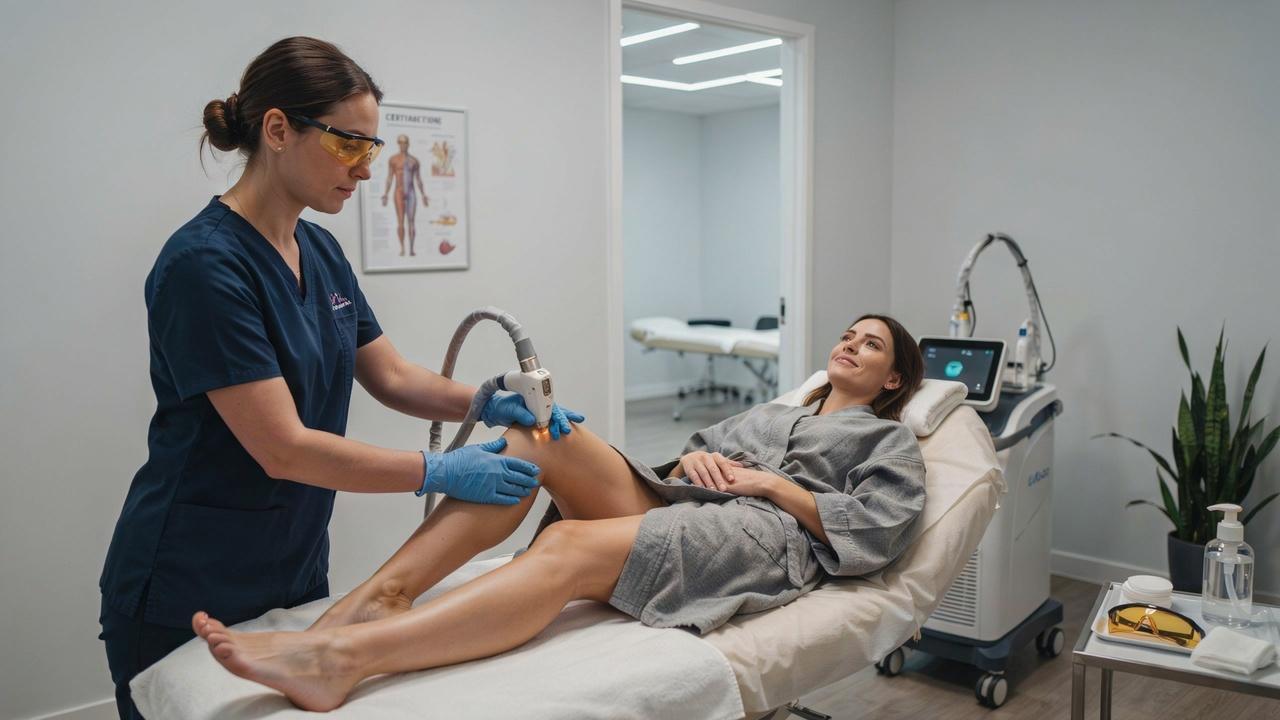 Laser hair removal treatment for reducing recurring ingrown hairs.