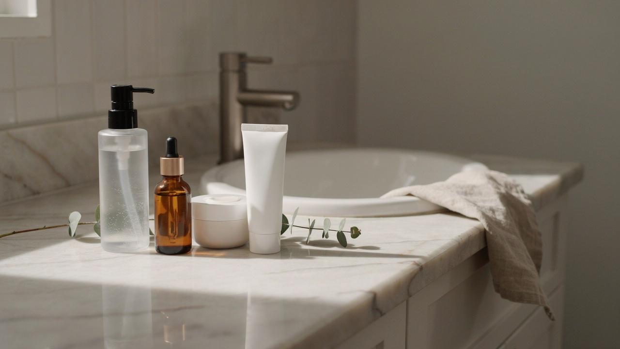 Important skincare products for treating acne.