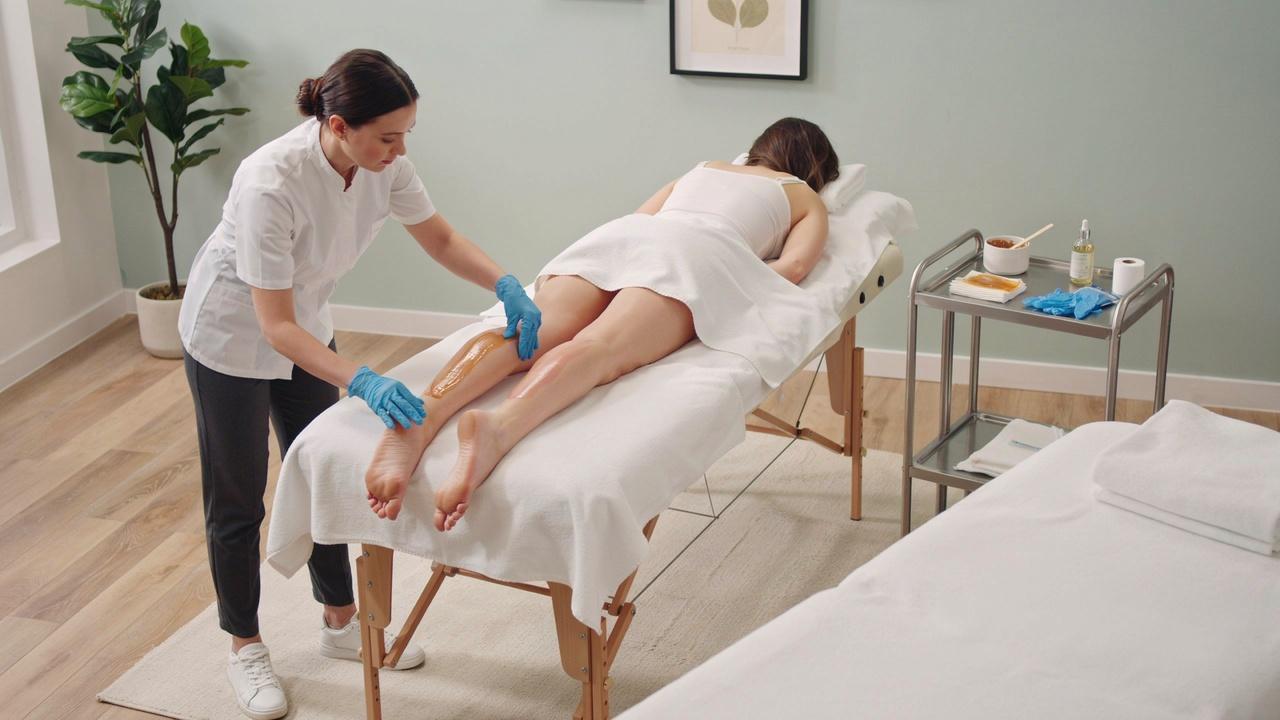Professional waxing treatment performed by an experienced esthetician.