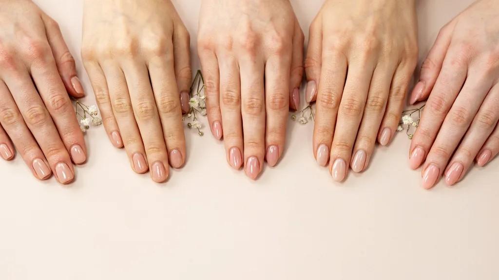 Popular nail shapes including square, round, oval, squoval and almond.