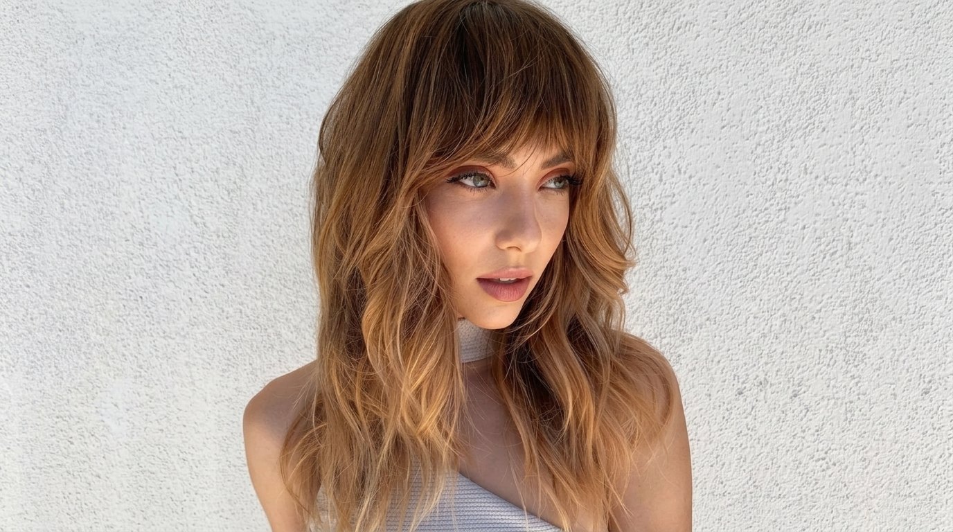 image of a girl with bangs.