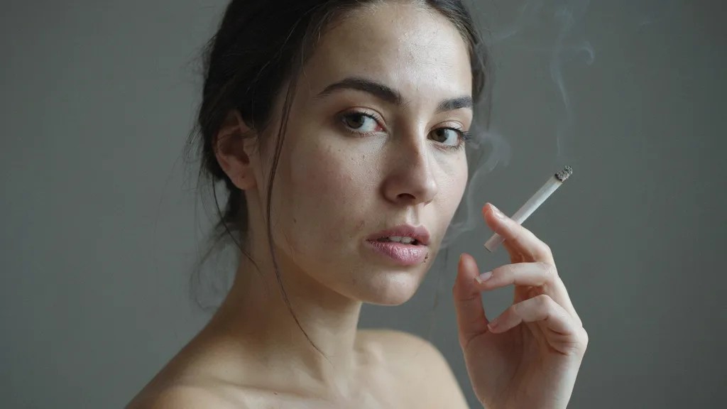 Lifestyle-related skin damage contributing to under-eye lines.
