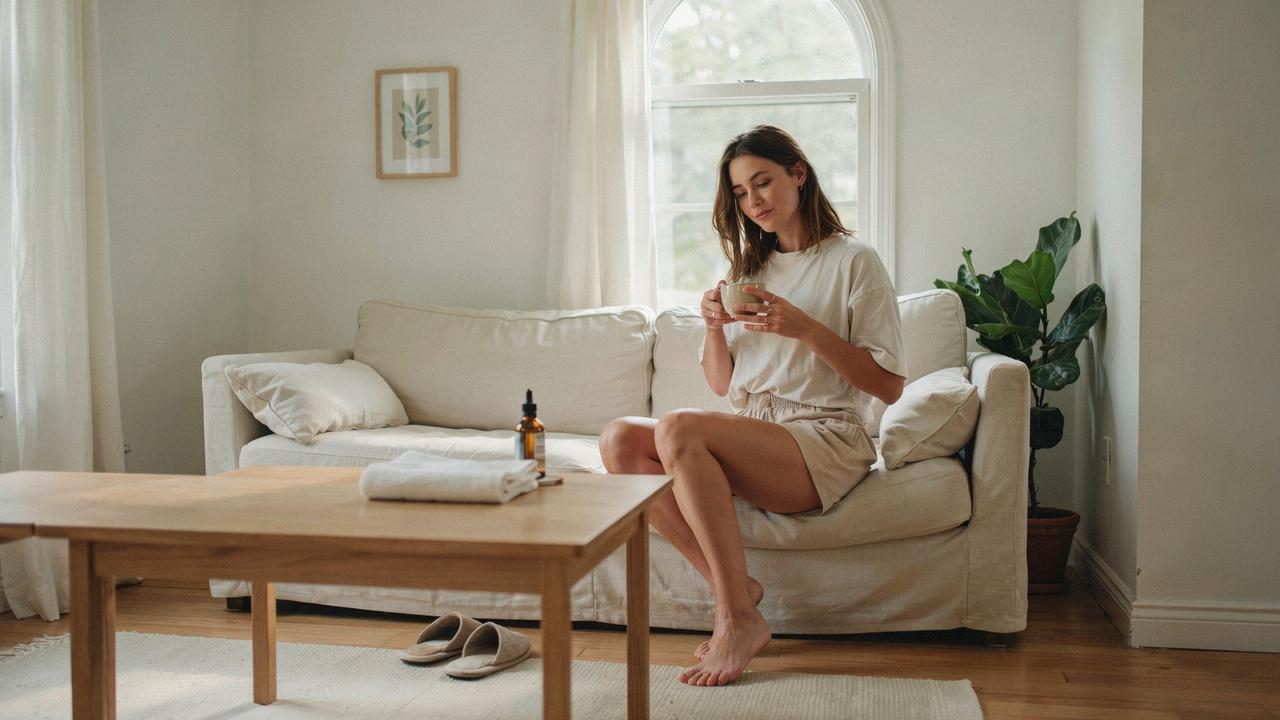Loose-fitting cotton clothing worn after waxing.