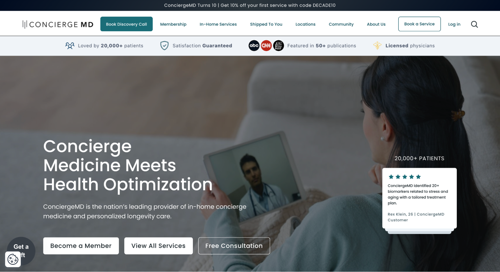 Concierge MD - Best for In-Home Primary Care and Longevity Services