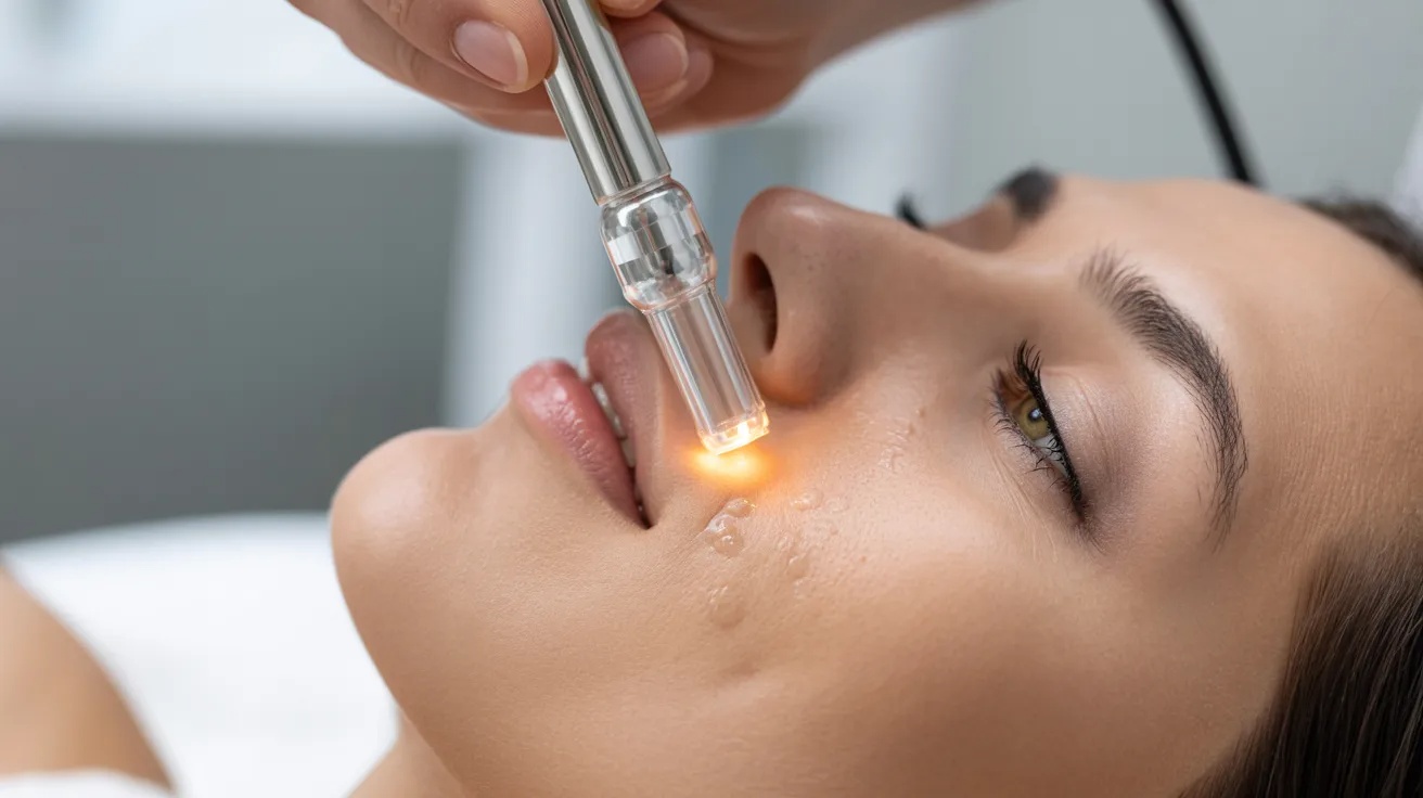 High frequency facial targeting acne-causing bacteria and active breakouts to help clear skin.